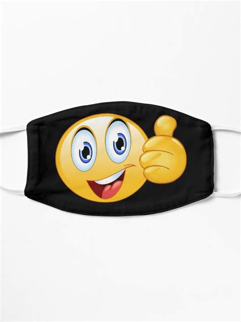 Thumbs Up Smiley Face Mask By Md1982 Redbubble