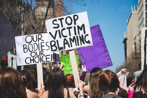 Image Of Protesters At A Rally In Support Of Sexual Assault Victims Austockphoto