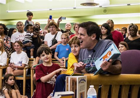 Mark Cuban Reads To Lake Highlands Kids At Audelia Branch Library