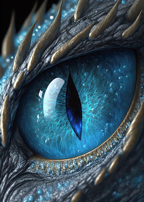 Poster Stampa Blue Dragon Eye Regali And Merch Europosters