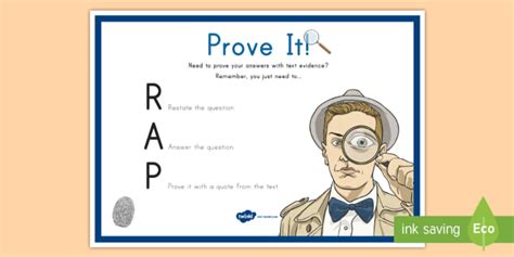 Prove It! Text Evidence Display Poster (Teacher-Made)