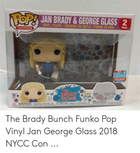 Jan Bradyandgeorge Glass 2 The Brady Bunch Funko Pop Vinyl Jan George Glass 2018 Nycc Con Pop
