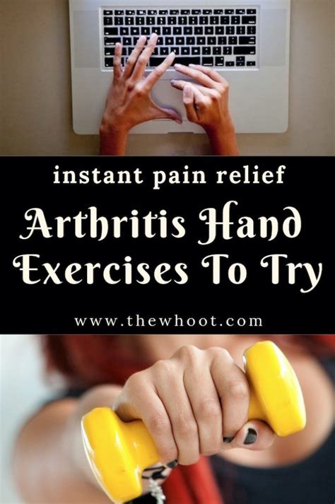 The Best Hand Exercises For Arthritis Pinnable Chart The Whoot
