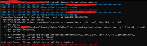 Bug Typeerror Nonetype Object Not Iterable Issue Charlesbel Microsoft Rewards