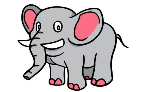 gambar kartun gajah gambar mewarnai pinterest