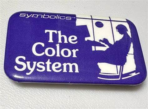 Vintage Symbolics The Color System Technology It Pc Computer Button Pin