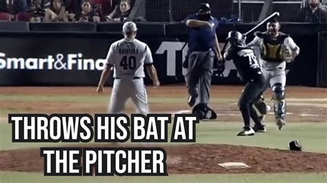 Hitter Throws His Bat At Pitcher A Breakdown YouTube