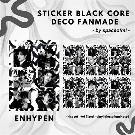 Jual Sticker Enhypen Photo Sticker Black Core Deco Fanmade Sticker Aesthetic Enhypen Kpop Kiss