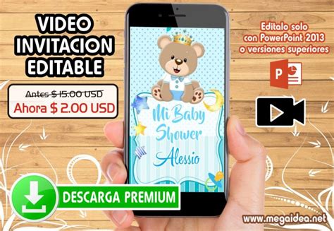 Video Invitación Baby Shower Editable Mega Idea Baby Shower