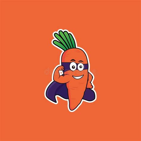 Illustration About Carrot Hero Mascot Character Illustration Cute And