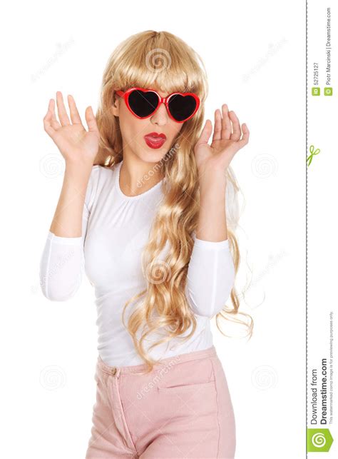 Blonde Woman In Sunglasses Stock Image Image Of Shorts Beauty 52725127