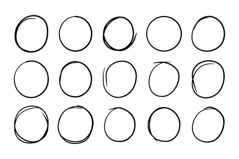 Super Set Of Circles Lines Sketch Hand Drawn Doodle Circles For Design
