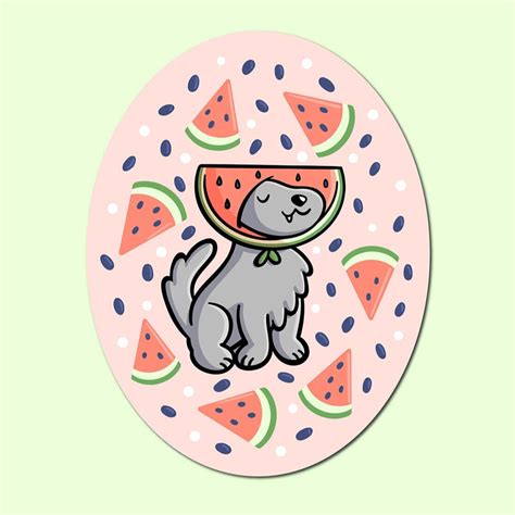 Watermelon Costume Dog Sticker — Shop Emily M