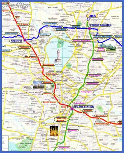 Hyderabad Metro Map Map Travel Holiday Vacations