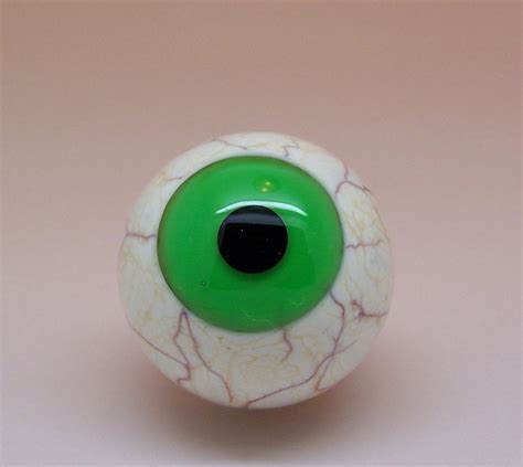 Fun Lampwork Glass Eyeball Marble With Beautiful Bright Green Etsy