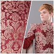 100% Silk Taffeta Damask Drapery Fabric - Red - By The Yard | www ...