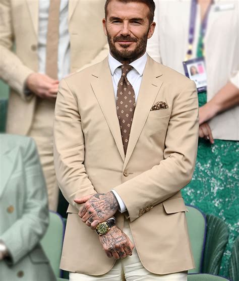 David Beckham Brown Suits