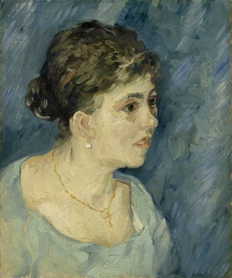 Portrait Of A Lady In Blue Vincent Van Gogh En Reproduction Imprimée