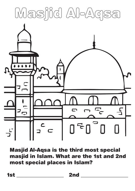 ʔælˈmæsdʒɪd ælˈʔɑqsˤɑ (about this soundlisten), the farthest mosque), located in the old city of jerusalem, is. Masjid Al-Aqsa Colouring Sheet | An Nasihah Publications