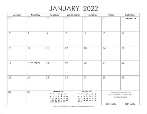 Free Download Printable Calendar 2022 In One Page Clean Printable
