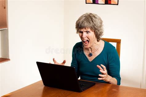 Computer Stress Stock Image Image Of Pensioner Person 11162219