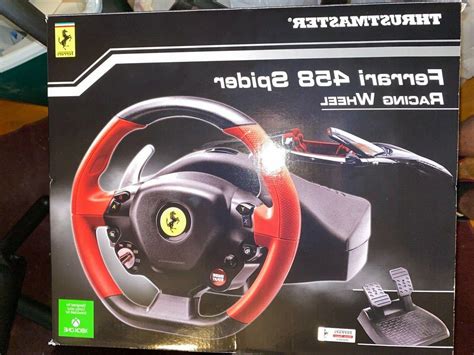 Realistic racing wheel under official licenses by ferrari and microsoft xbox one: Thrustmaster Ferrari 458 Spider Racing Wheel for Xbox