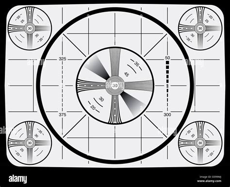 Cool Retro Television Test Pattern Stock Photo Alamy