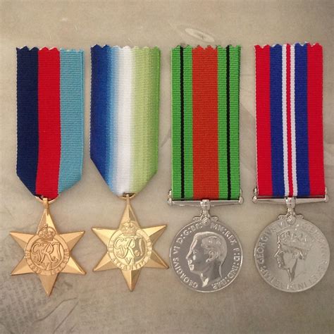 Wwii Atlantic Star Medal Set Gold Tone World War Two Australia Army
