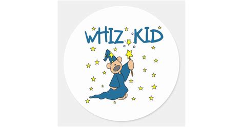 Whiz Kid Classic Round Sticker Zazzle