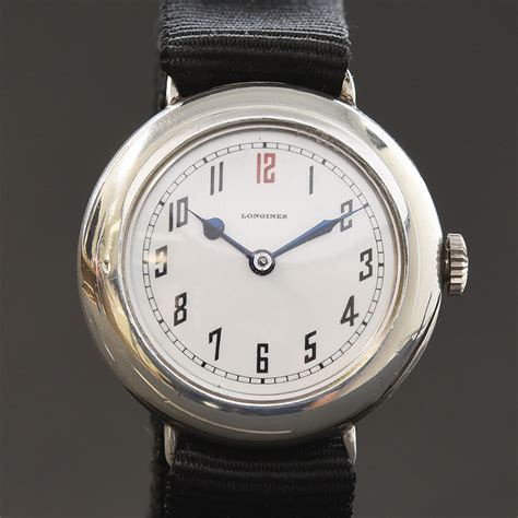 1918 Longines Gents Ww1 Military Style Silver 925 Watch Empressissi
