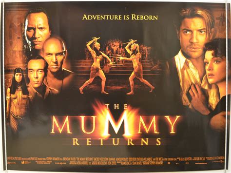 The Mummy Returns 2001 Cinema Quad Film Poster Brendan Fraser