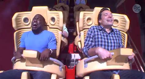 Daily Funny Kevin Hart Is Scared Of Roller Coasters And Its Hilarious