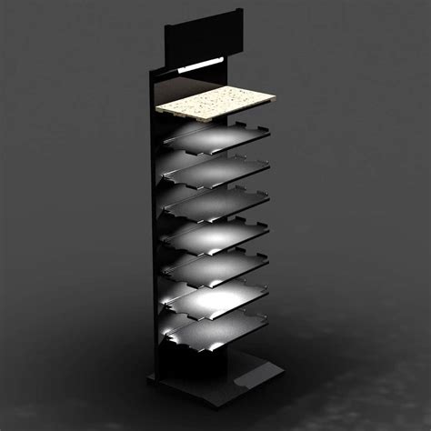 High End Fashion Marble Granite Display Stand Rack With Lighting Sw108