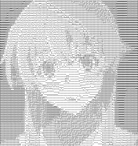 Picture Of Yuno Made From Text Symbols Ascii Art Cute Text Symbols