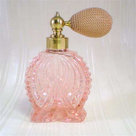 Vintage Perfume Atomizers Vintage Pink Glass Perfume Atomizer Bottle