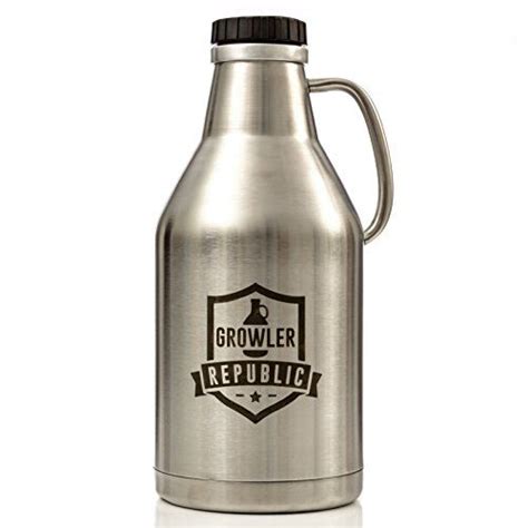The Jug Stainless Steel Beer Growler With Handle And Scre