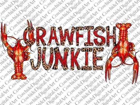 Crawfish Junkie Crawfish Png Crawfish Sublimation Design Etsy Nederland