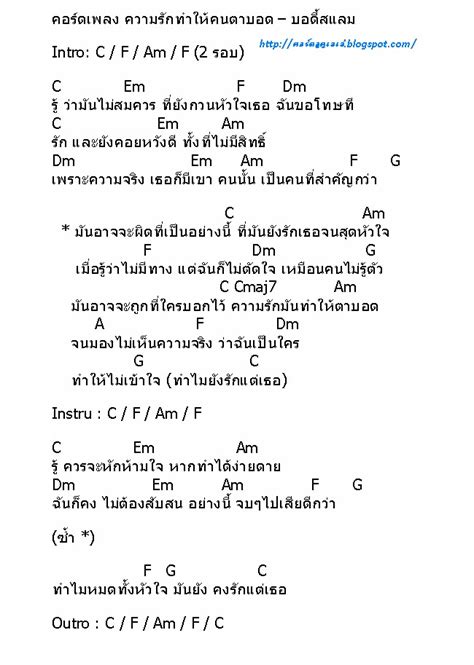 คอร์ด ความรักทำให้คนตาบอด bodyslam คอร์ด กีต้าร์ คอร์ด อูคูเลเล่ แทป guitar แหล่งรวม คอร์ดUkulele อูคูเลเล่ กีต้าร์: คอร์ดอูคูเลเล่ ...