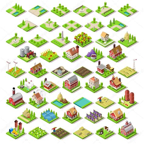 City Map Set 03 Tiles Isometric — Stock Vector © Aurielaki 97689188