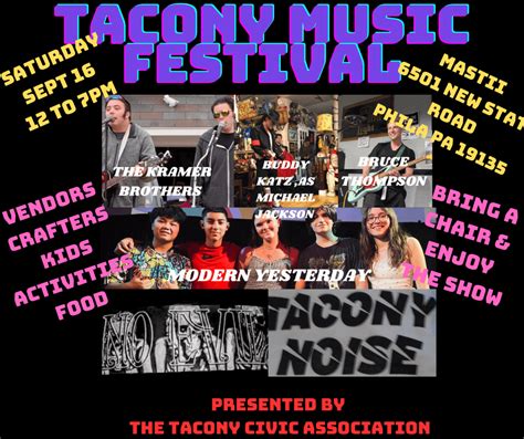 Tacony Music Festival R Taconyphiladelphia