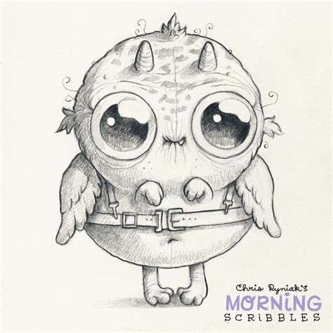 Cute Monster And Creature Art By Chris Ryniak Morning Scribbles Cute
