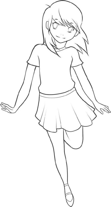 How To Draw Full Body Girl Outline Within 3 Easy Steps Anime Face