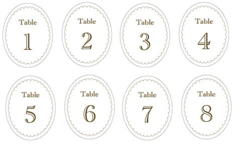 Free Printable Table Number Cards Template Printable Templates