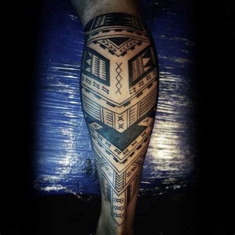 60 Tribal Leg Tattoos For Men Cool Cultural Design Ideas