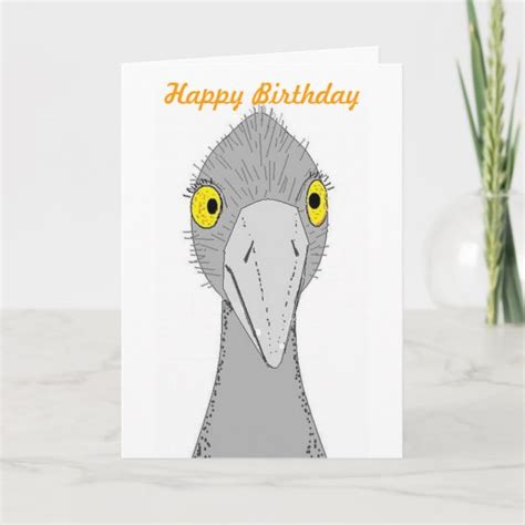 Funny Ostrich Birthday Card
