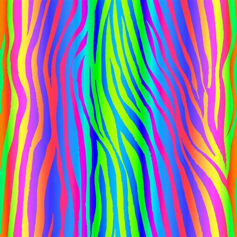 Neon Rainbow Zebra Stripes 12x12 Patterned Vinyl Sheet - iCraftVinyl