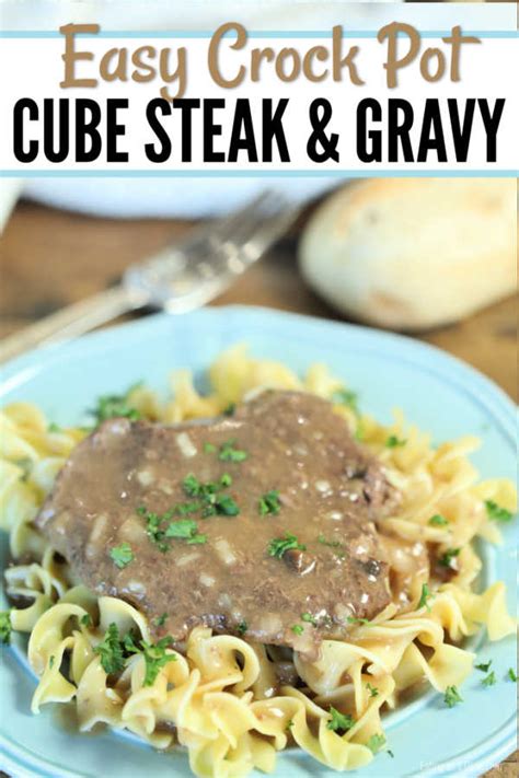 Steak (salted and peppered) 1 pkg. Crock Pot Cube Steak and Gravy - Easy Slow Cooker Meal