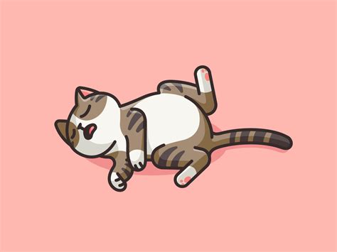 Cat Sleeping Cartoon Cat Drawing Kawaii Cat Drawing Cat Sleeping