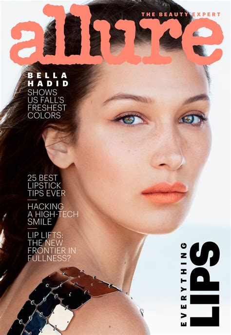 Bella Hadid Graces Cover Of Allure S September Lips Issue The Beauty