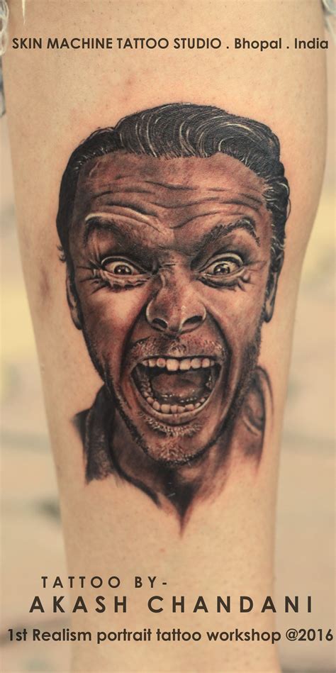 Hyper Realism Simon Pegg Portrait Tattoo By Akash Chandani Instagram